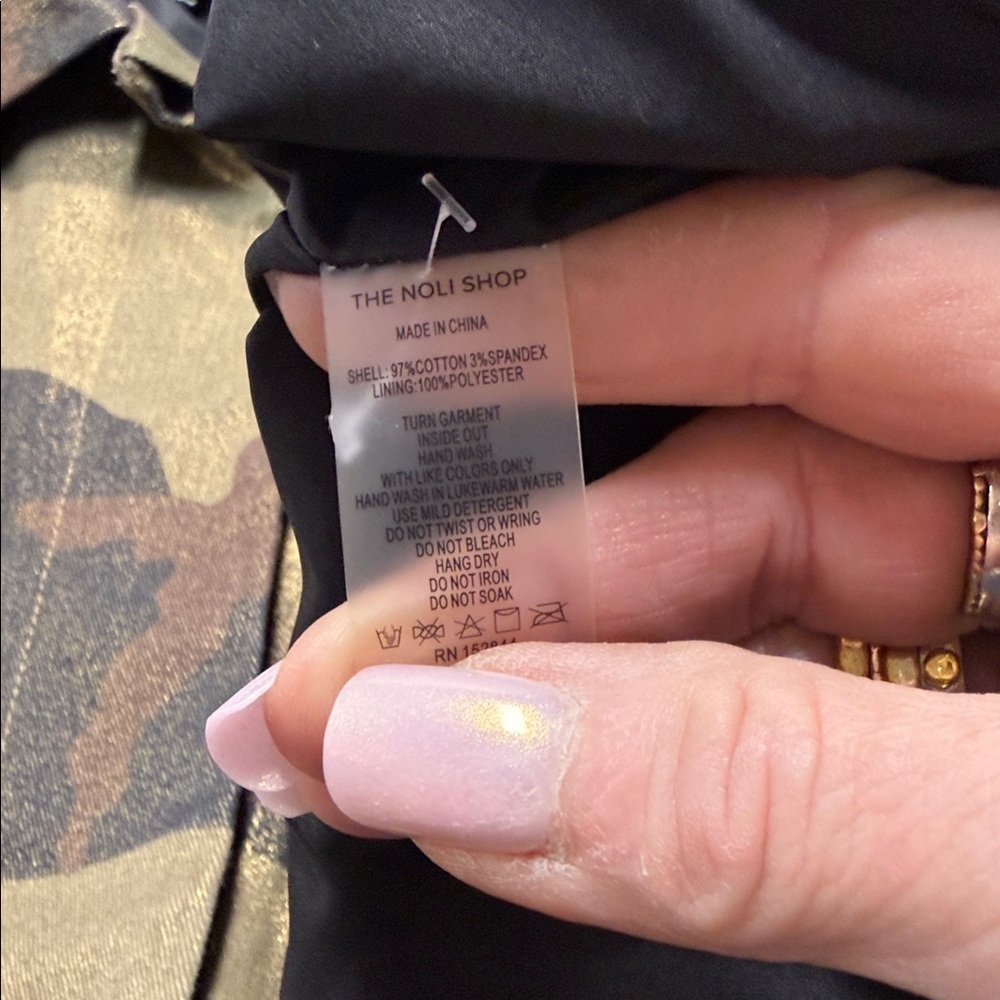 The Noli Shop Metallic Camouflage Utility Blazer Jacket M - Picture 12 of 12